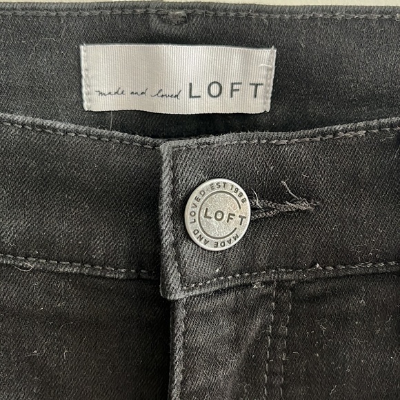 LOFT Jeans Black High Waist Slim Pockets Skinny Ankle sz 8 or 29 - Picture 5 of 7